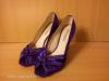 Új női lila szatén magassarkú félcipő,Buffalo London cipő,41