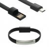 Karkötő adatkábel micro USB, fekete univerzális kiegészítő