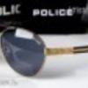 Aviator Police férfi arany halványkék Pilóta Napszemüveg tokkal Új! 9111