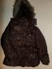 122-128-as szőrmés kapucnis kislány téli kabát - N
