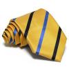 Aranysárga nyakkendő - kék csíkos
