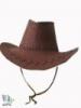 Felnőtt velúr barna cowboy kalap