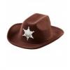 Barna cowboy kalap esüst sheriff csillaggal