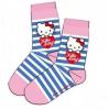 Hello Kitty kék csíkos zokni