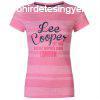 Lee Cooper Tex Stripe női póló pink csíkos L