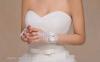 Esküvői alkalmi kesztyű masnis csipke kristályokkal VAN