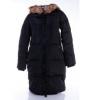 Bélelt, szőrmés kapucnis, női hosszú téli kabát (WS255-1)