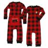 Egyrészes Piros-Fekete Gyermek Pizsama - Kockás - Csecsemő