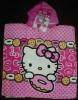 Hello Kitty poncsó, kapucnis törölköző 60x120 cm,ú