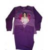 Violetta hosszú pizsama, lila méret: 134 cm