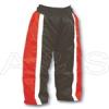 Kick-box nadrág (fekete piros, fehér csíkos, szatén)