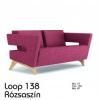 Loop 138 cm széles kanapé rózsaszín