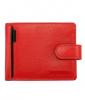 La Scala piros, fekete díszcsíkos zárónyelves bőr pénztárca 1144 T