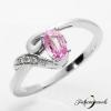 ER328 14k Gyémánt Rózsaszín Zafír Gyűrű