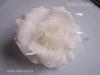 Esküvői alkalmi gyöngyös selyem rózsa hajcsat hajgumi fehér