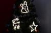 Karácsonyi dekoráció ablakra - csillág, hóember, rénszarvas LED