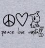Peace Love Amstaff férfi póló