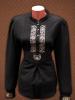 Hímzett női ing turáni ornamentikával díszítve - fekete