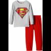 gyerek hosszú pizsama SUPERMAN - piros: 104 - 4 év.