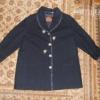 Tiroli sötétkék gyapjú hímzett női átmeneti kabát 48